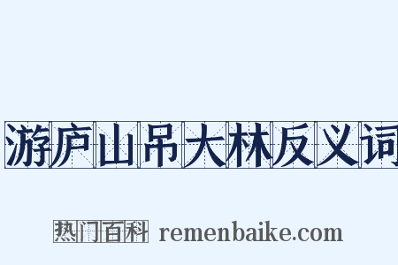 游庐山吊大林反义词是什么意思的图片